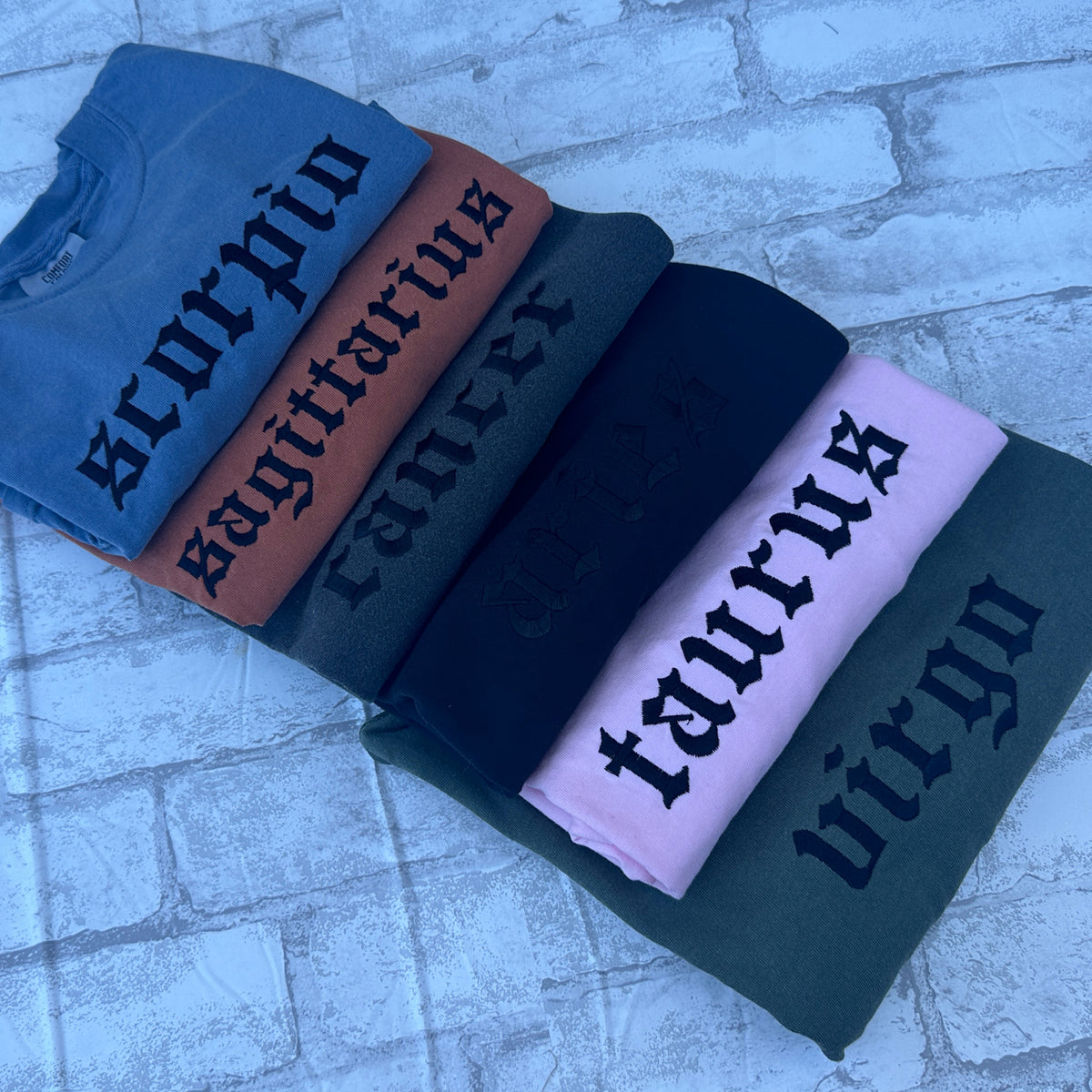 Sagittarius Zodiac Shirt- Comfort Colors Embroidered Tee